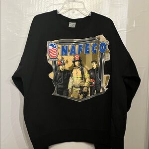 Black Graphic Men's Sweater. NAFECO. Perfect for a firearm.